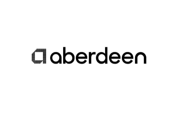 Black text "aberdeen" with stylized "a" logo on a white background.
