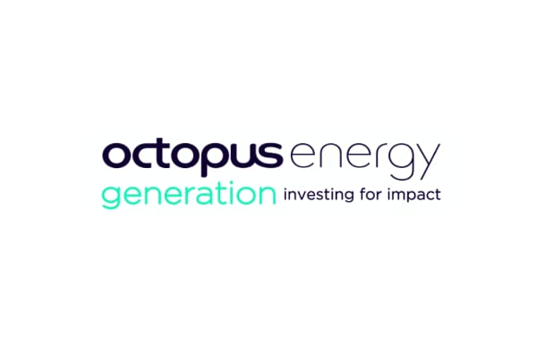 Logo of Octopus Energy Generation with the tagline "investing for impact" in green and black text on a white background.