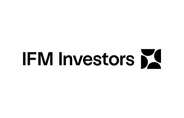 IFM Investors logo featuring the company name in bold black text and a geometric symbol with four black shapes on a white background.