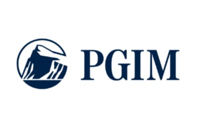 PGIM logo featuring a stylised mountain graphic inside a circle to the left of the bold uppercase letters "PGIM.